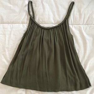 NWOT Topshop green tank top - Size 0